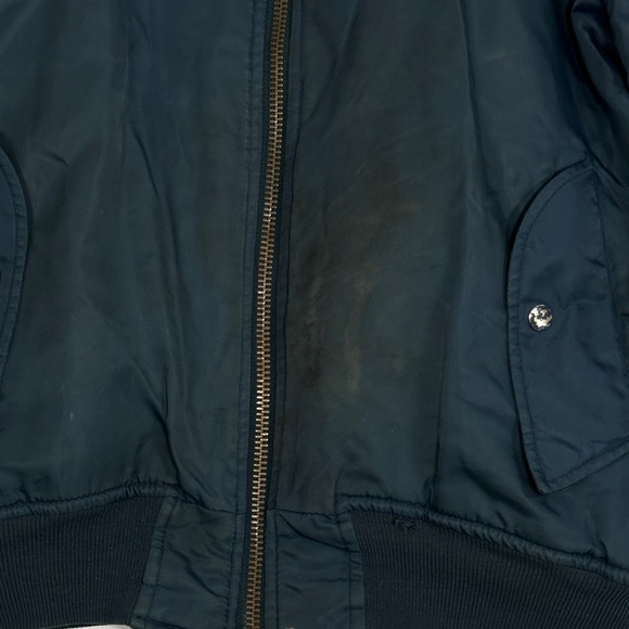 Vintage Harry Fox Intermediate Flyer USAF Satin Reversible Jacket MA-1 Mens Sz L - Picture 4 of 13